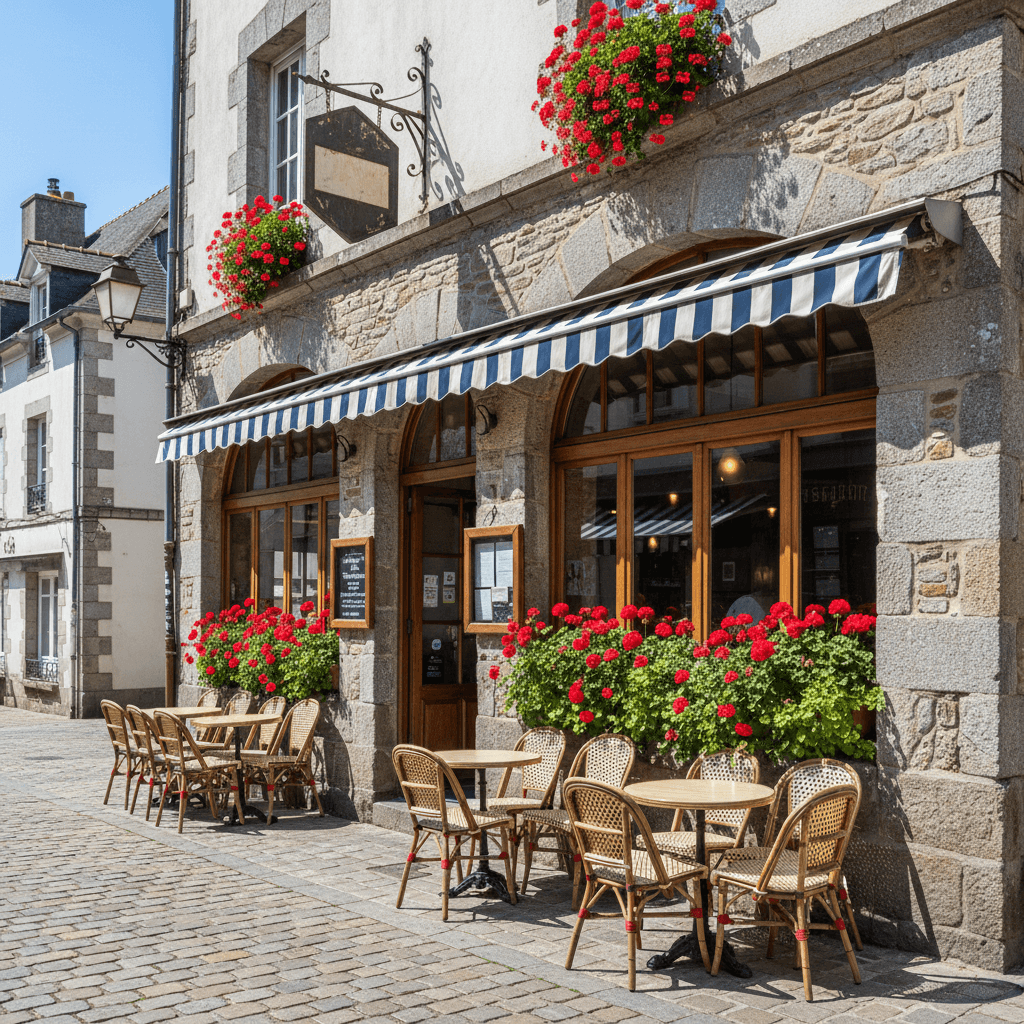 Restaurant à Quimper : terrasse - extraction - Image 1
