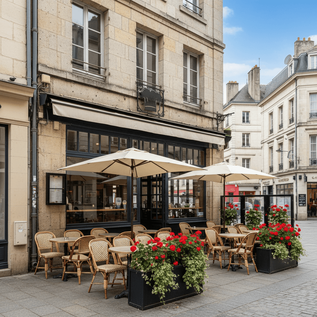 Restaurant 127m² à Nantes : terrasse - extraction