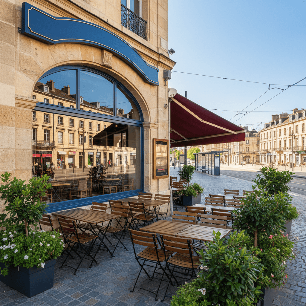 Bar-brasserie 185m² à Bordeaux : terrasse - licence IV