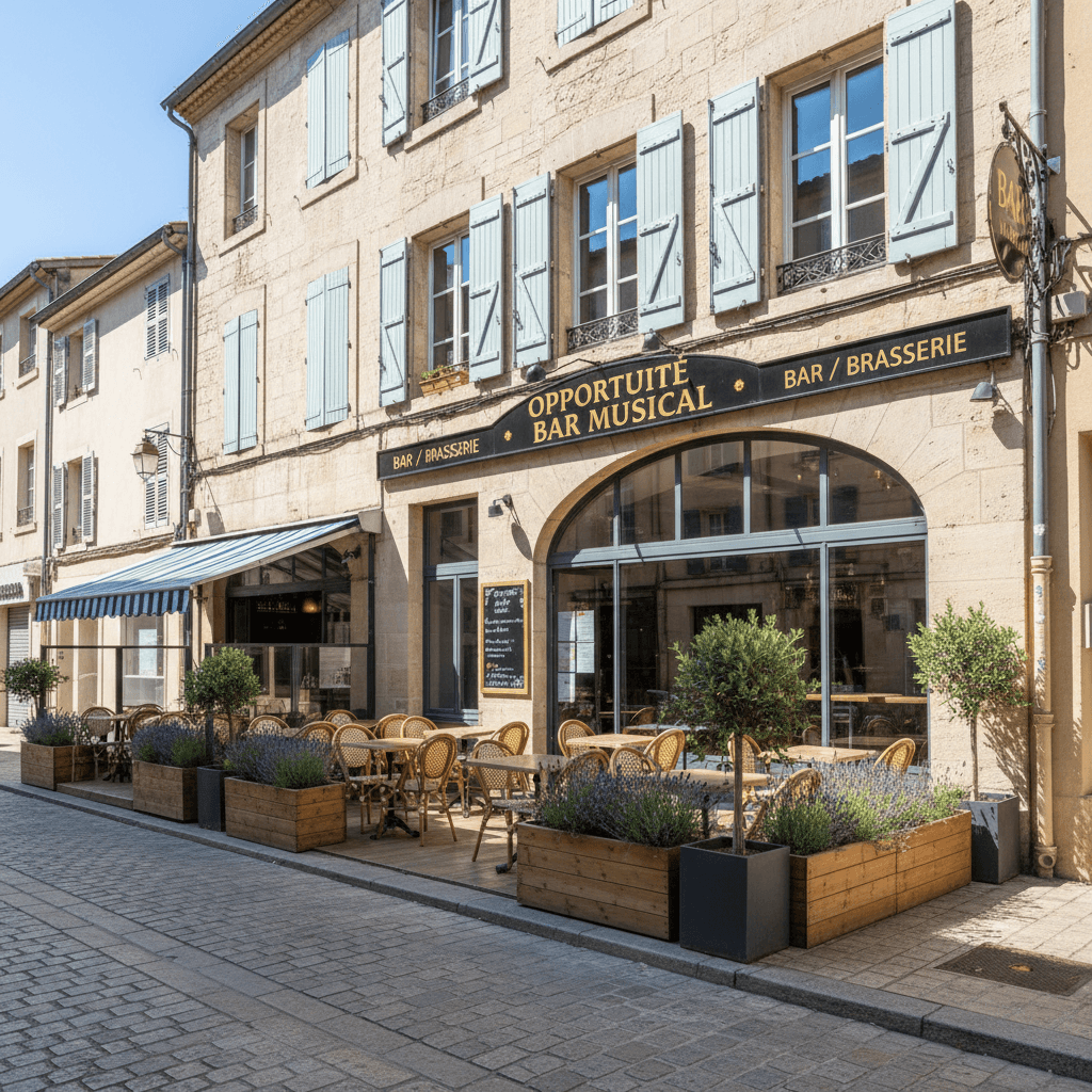 Bar-brasserie 180m² à Montpellier : terrasse - licence IV