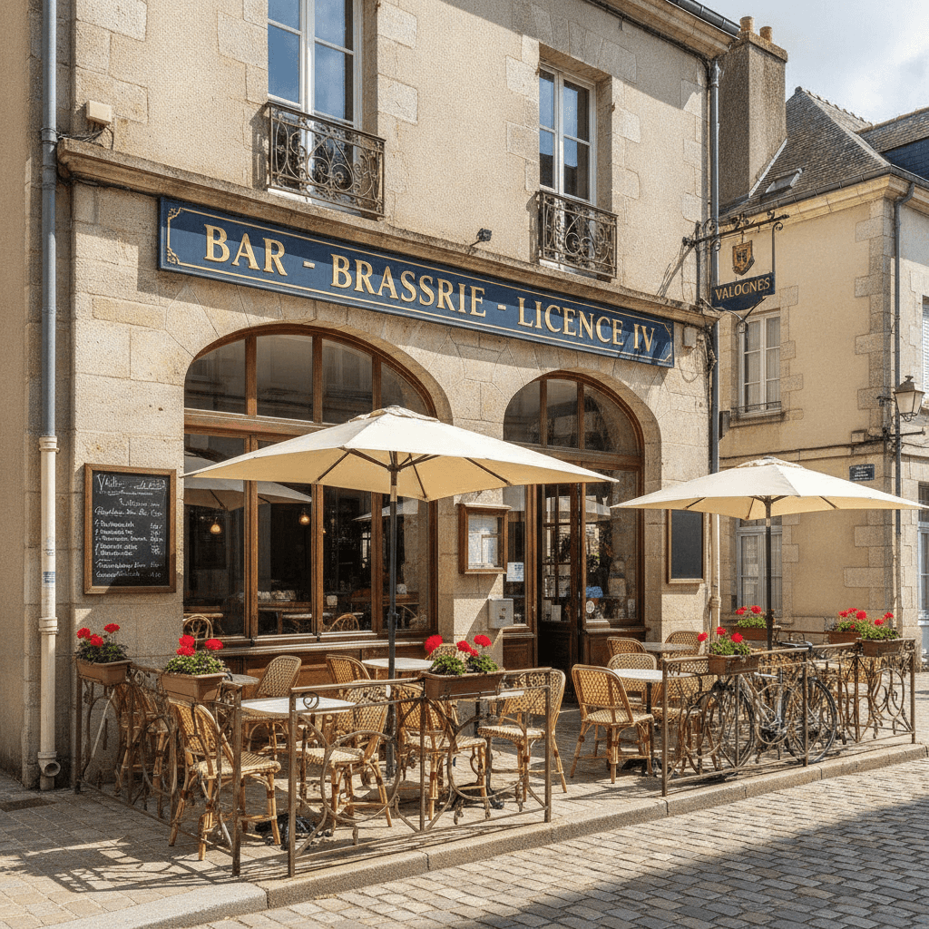 Bar-brasserie à Valognes : terrasse - licence IV - Image 1