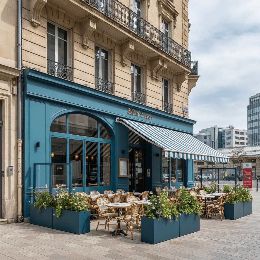 Restaurant 320m² à Lyon : terrasse - Image 1