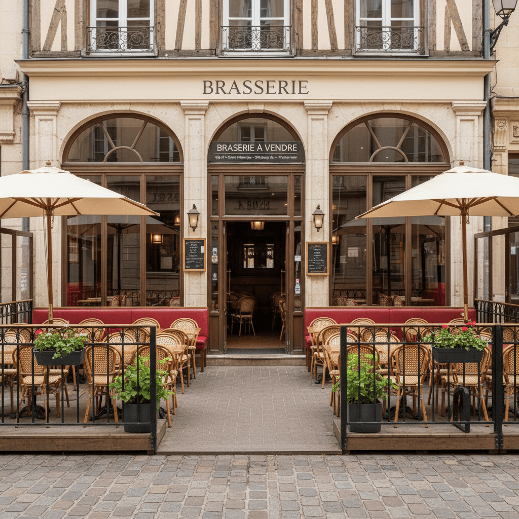 Bar-brasserie 400m² à Rouen : terrasse - licence IV