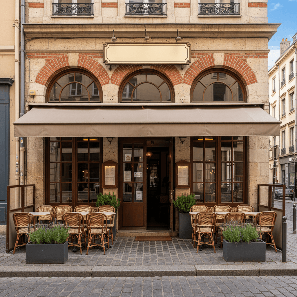 Restaurant 95m² à Lyon : terrasse - licence IV