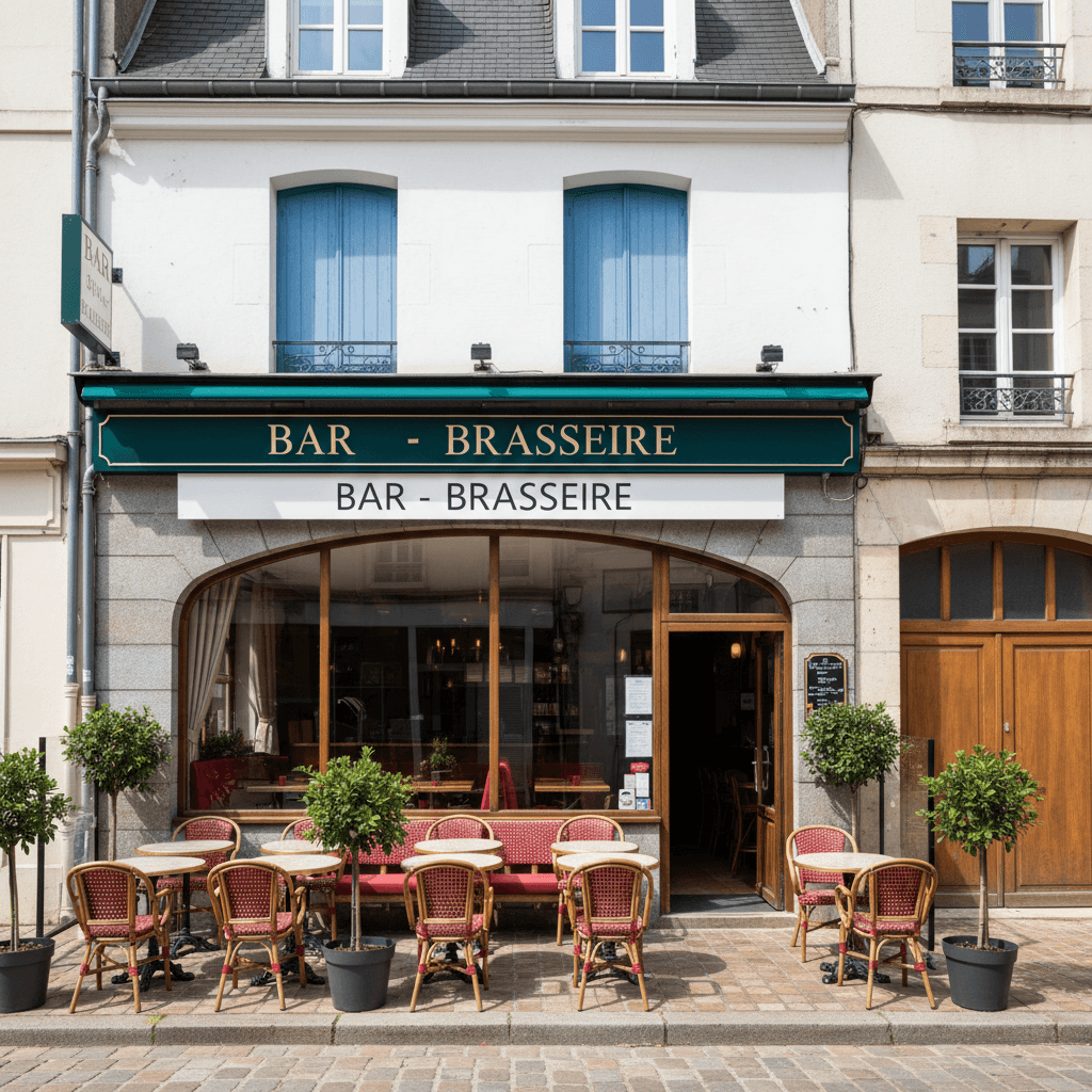 Bar-brasserie 64m² à Nantes : terrasse - licence IV