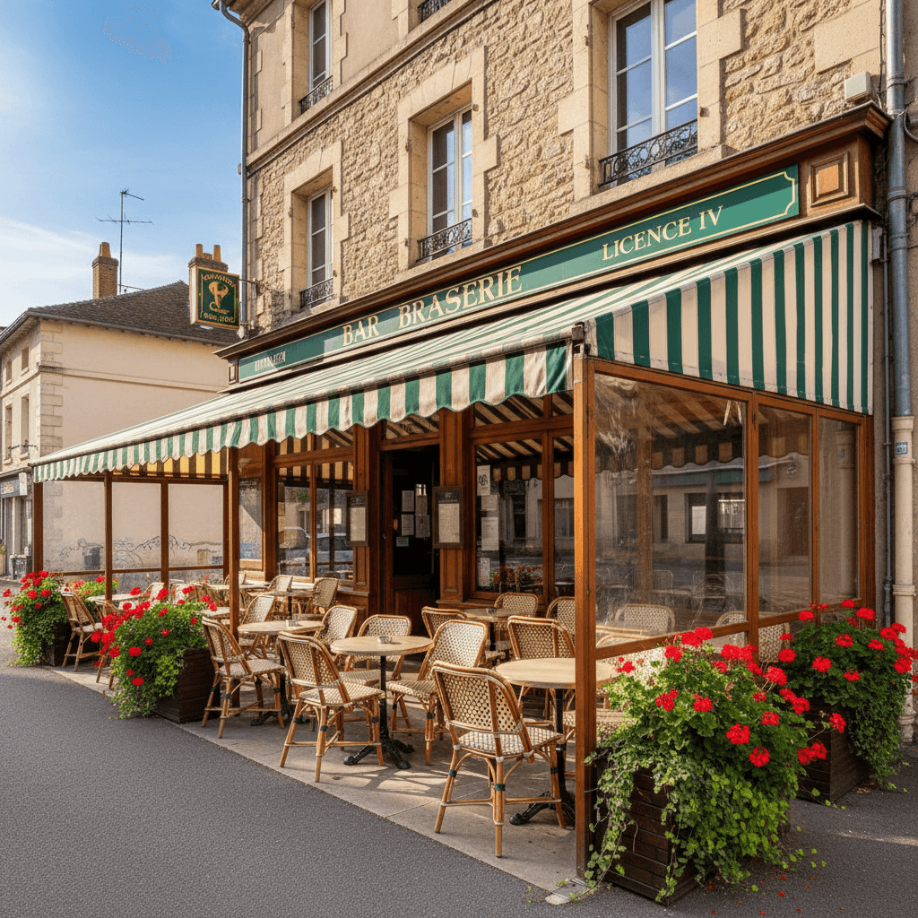 Bar-brasserie à Bourg-Lès-Valence : terrasse - licence IV - Image 1
