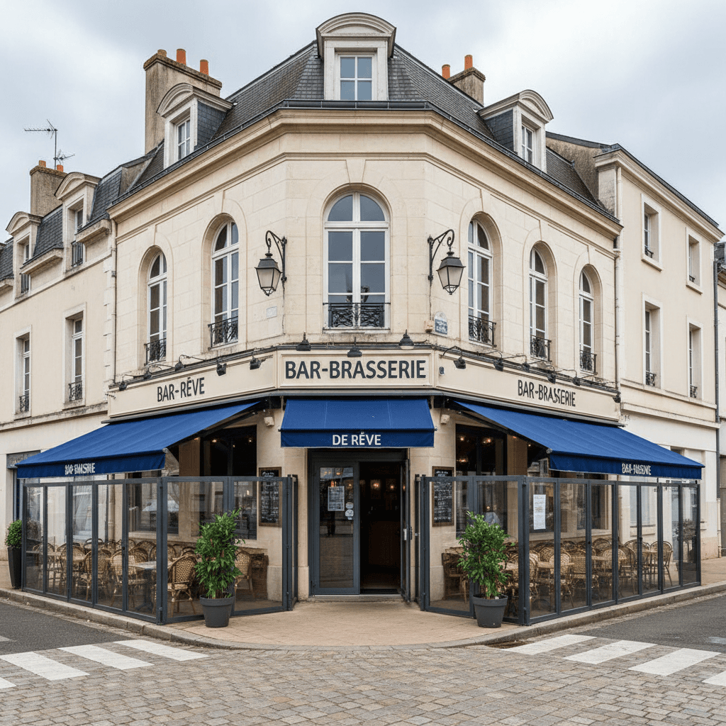 Bar-brasserie 330m² à La Roche-Sur-Yon : terrasse - licence IV - Image 1