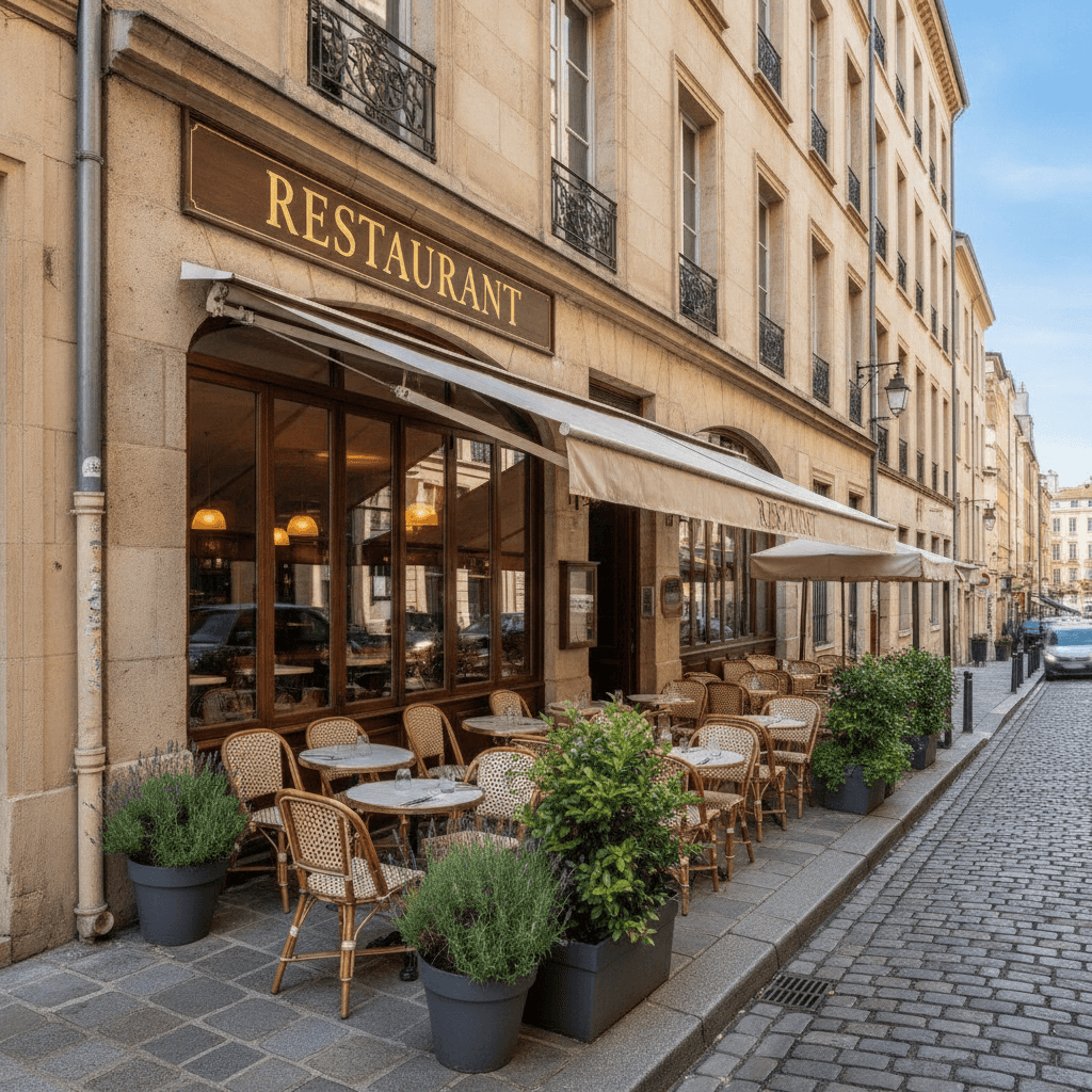 Restaurant 40 couverts à Lyon : terrasse - licence IV