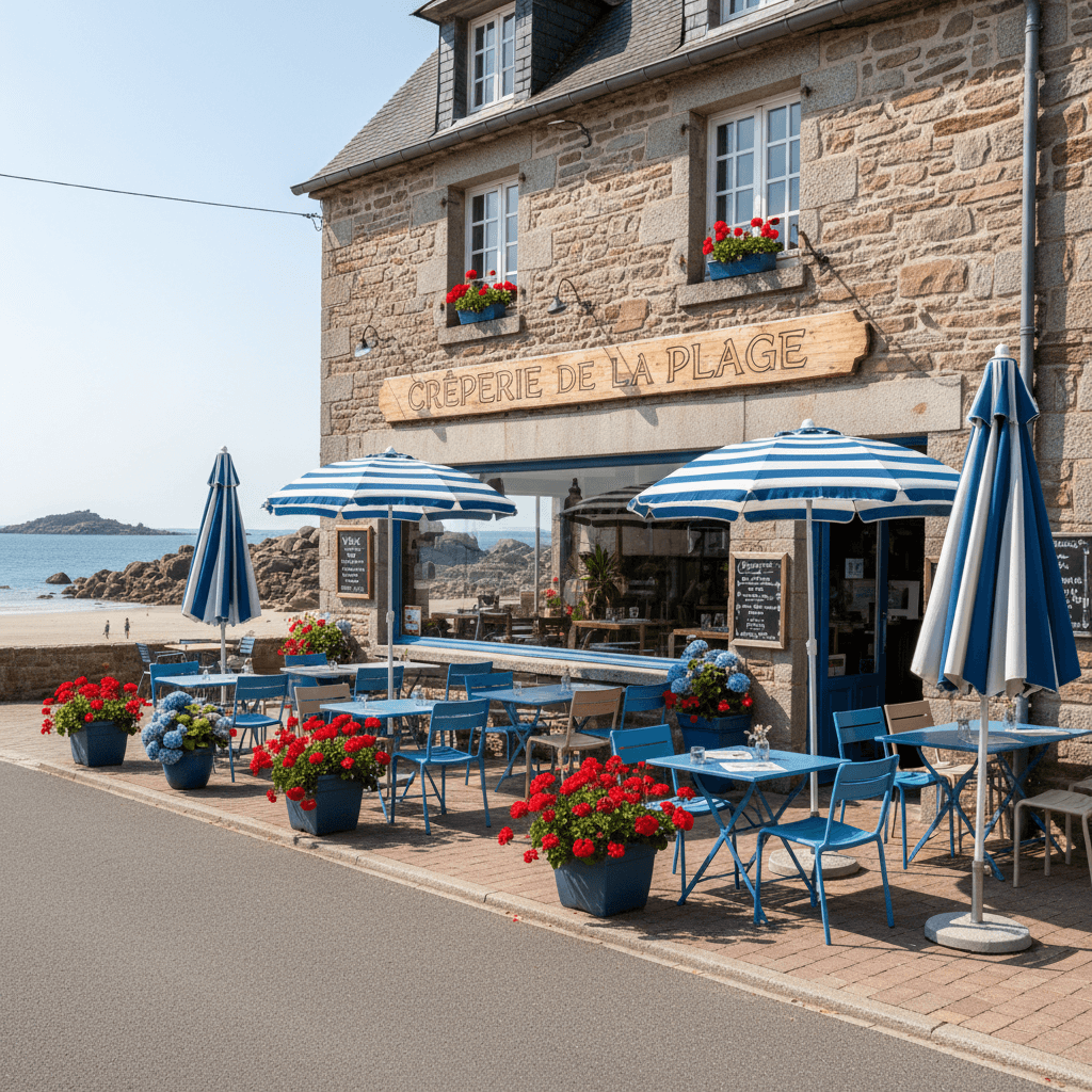 Restaurant 150m² à Trégastel : terrasse - cuisine équipée - Image 1