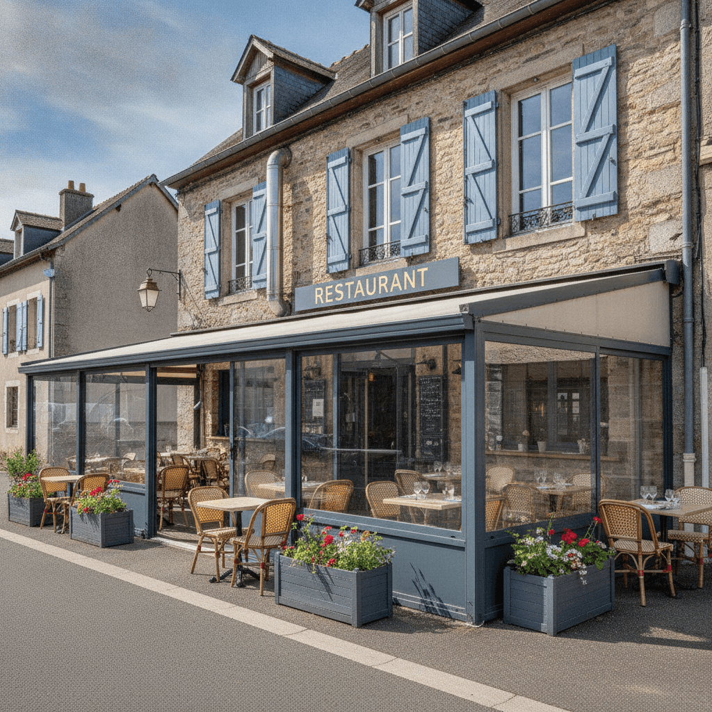Restaurant à Mont-De-Marsan : terrasse - extraction - Image 1