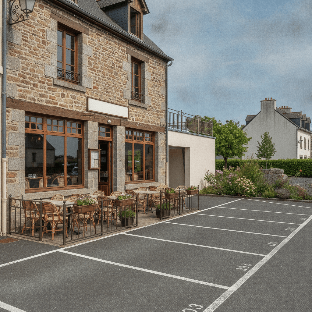 Restaurant à Quimper : parking - Image 1