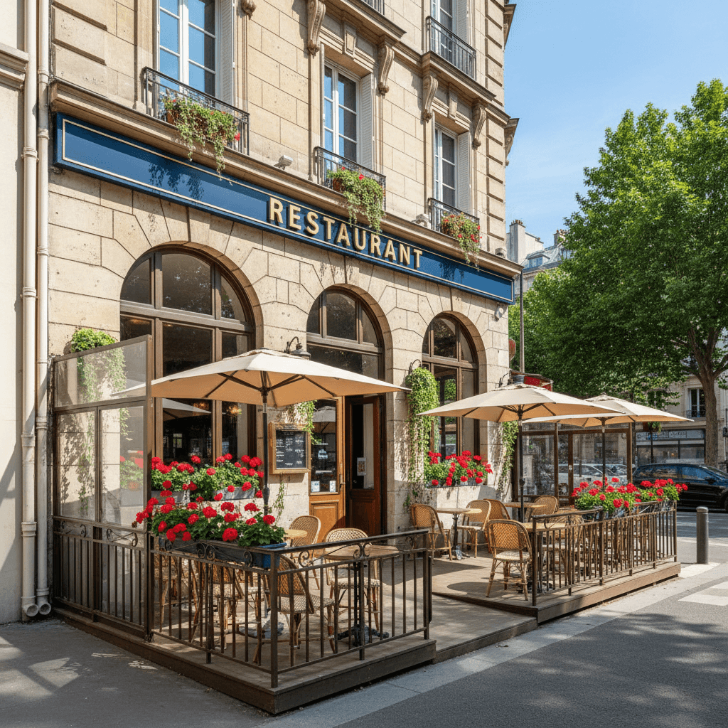 Restaurant 180 couverts à Saint-Ouen-sur-Seine : terrasse - extraction - Image 1