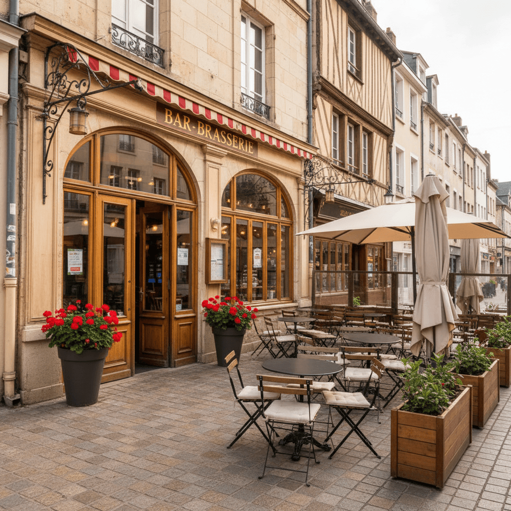 Bar-brasserie à Rouen : terrasse - licence IV