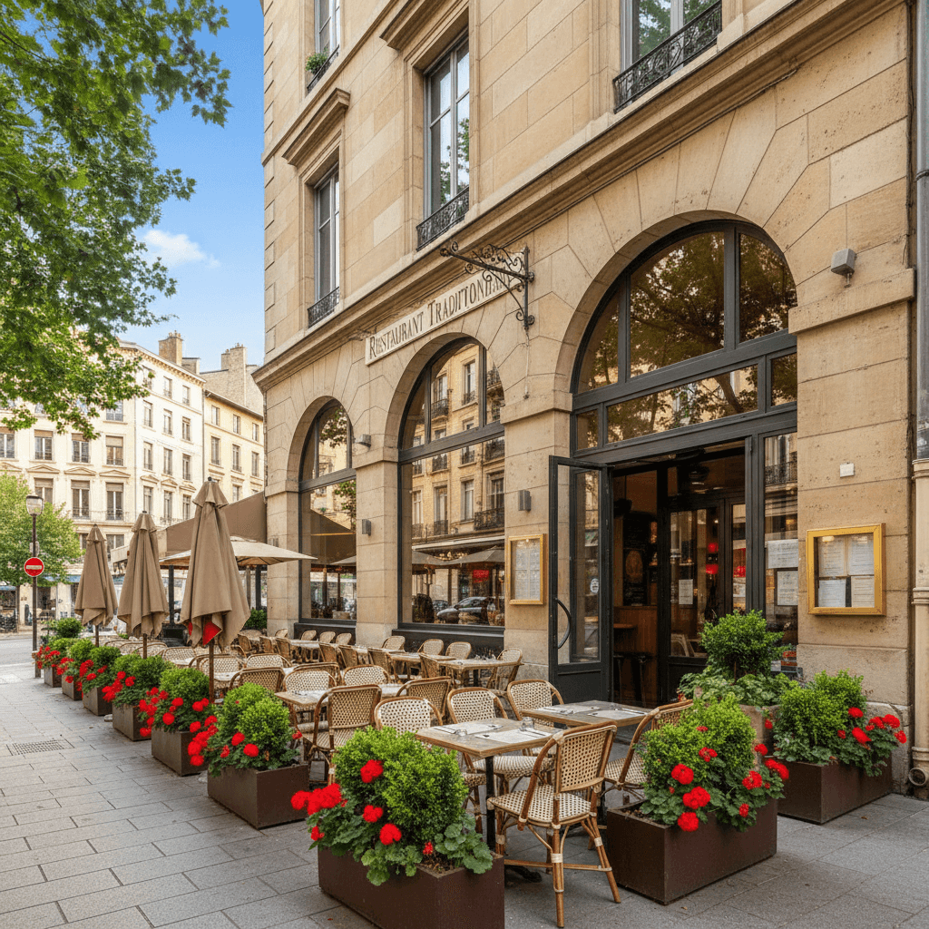 Restaurant 189m² à Lyon : terrasse - licence IV