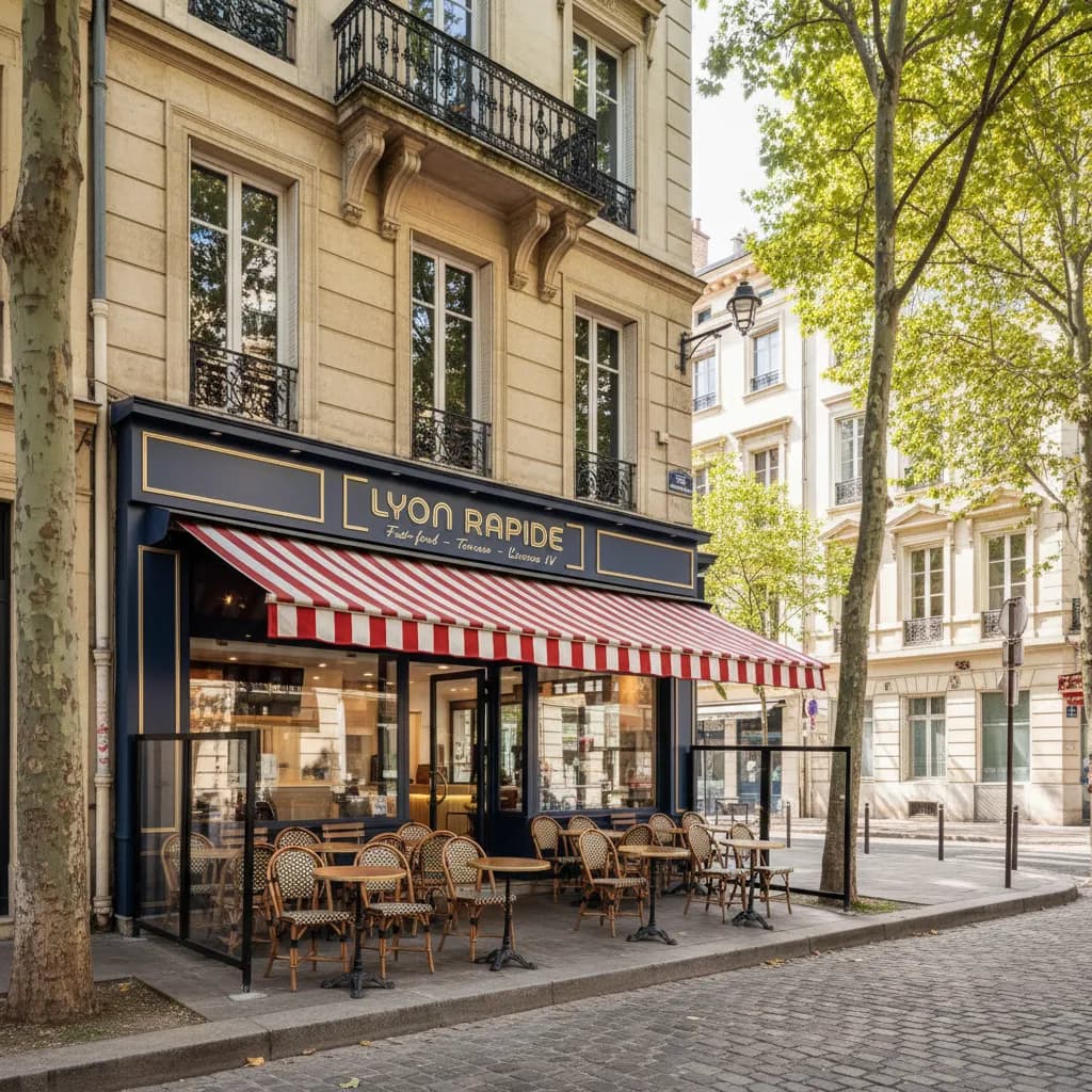 Fast-food 85m² à Lyon : terrasse - licence IV - Image 1