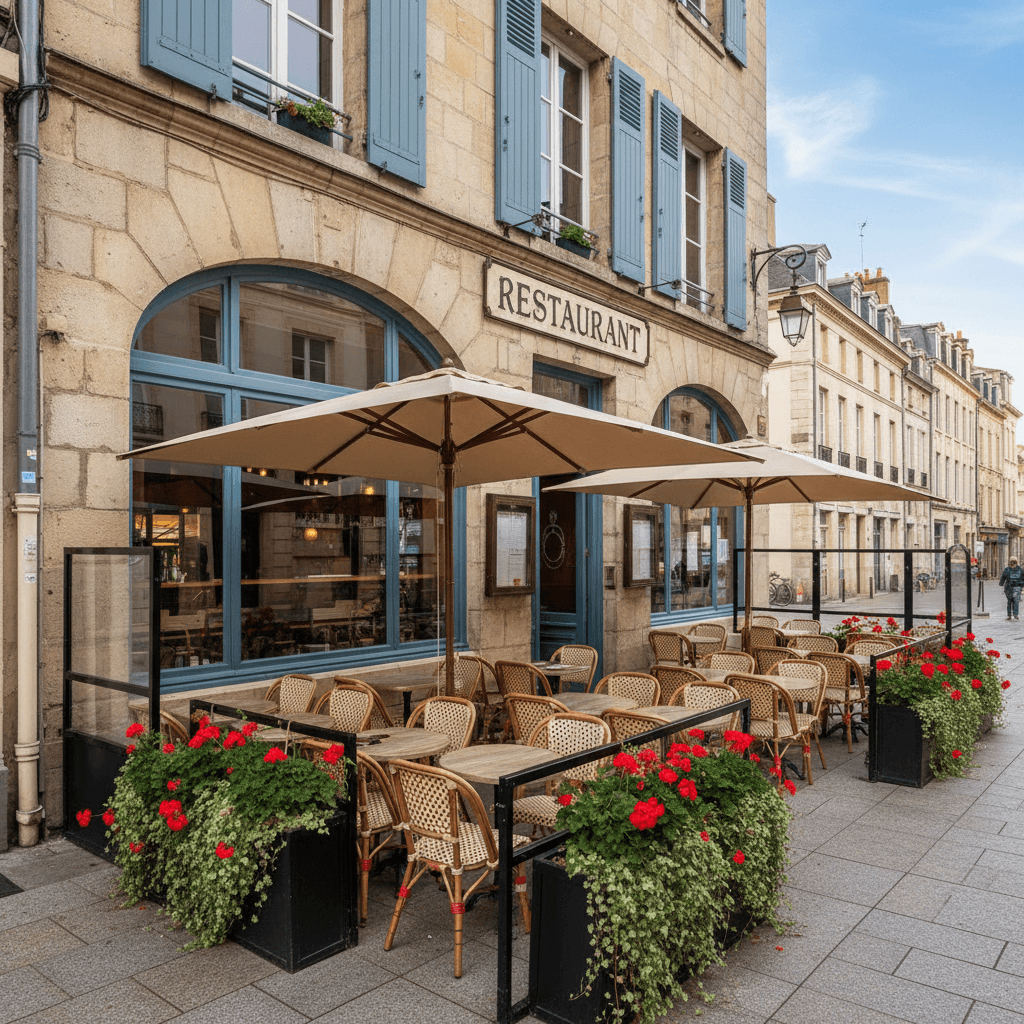 Restaurant 90m² à Nantes : terrasse - licence IV