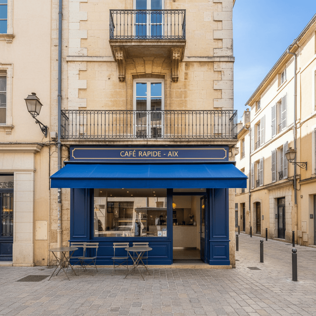 Fast-food à Aix-En-Provence : terrasse - extraction