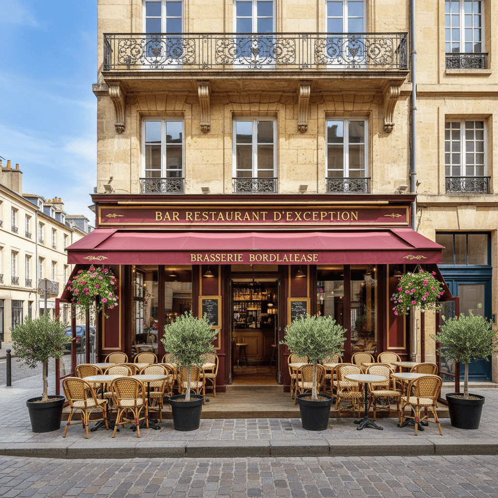 Bar-brasserie 175m² à Bordeaux : terrasse - licence IV