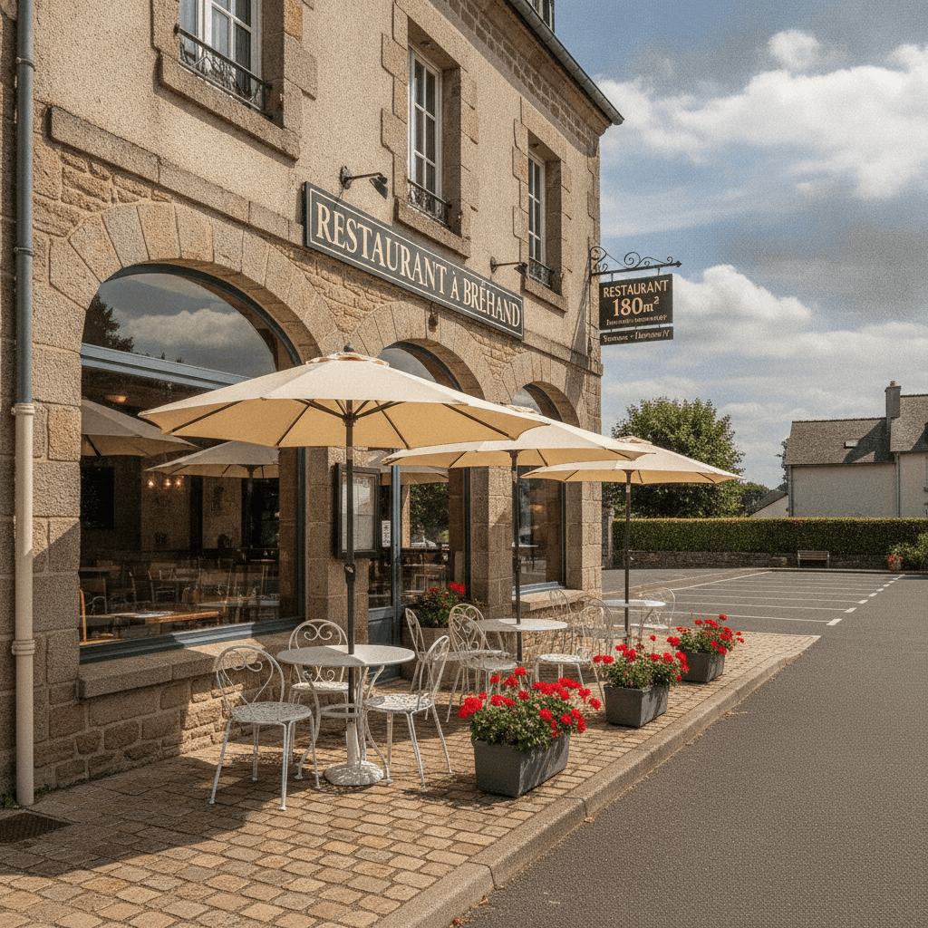 Restaurant 180m² à Bréhand : terrasse - licence IV - Image 1
