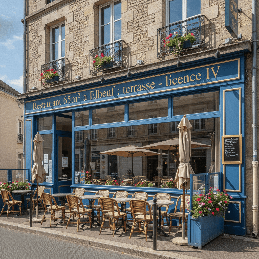 Restaurant 65m² à Elbeuf : terrasse - licence IV