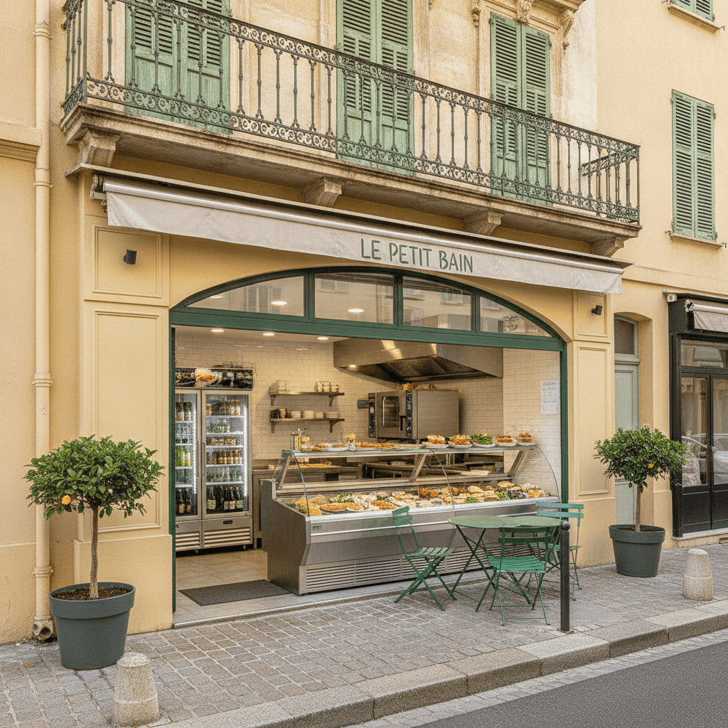 Fast-food 25m² à Menton : terrasse - cuisine équipée - Image 1