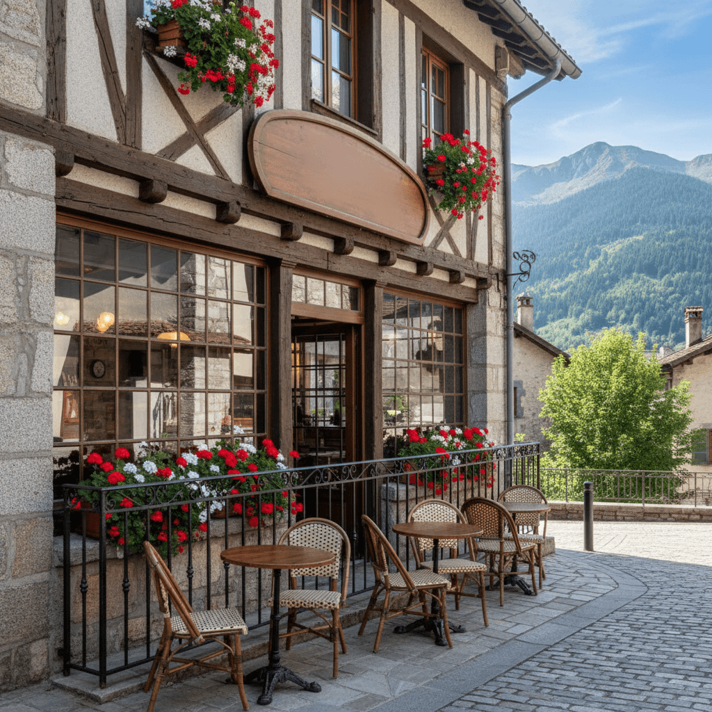 Bar-brasserie à Laruns : terrasse - licence IV - Image 1