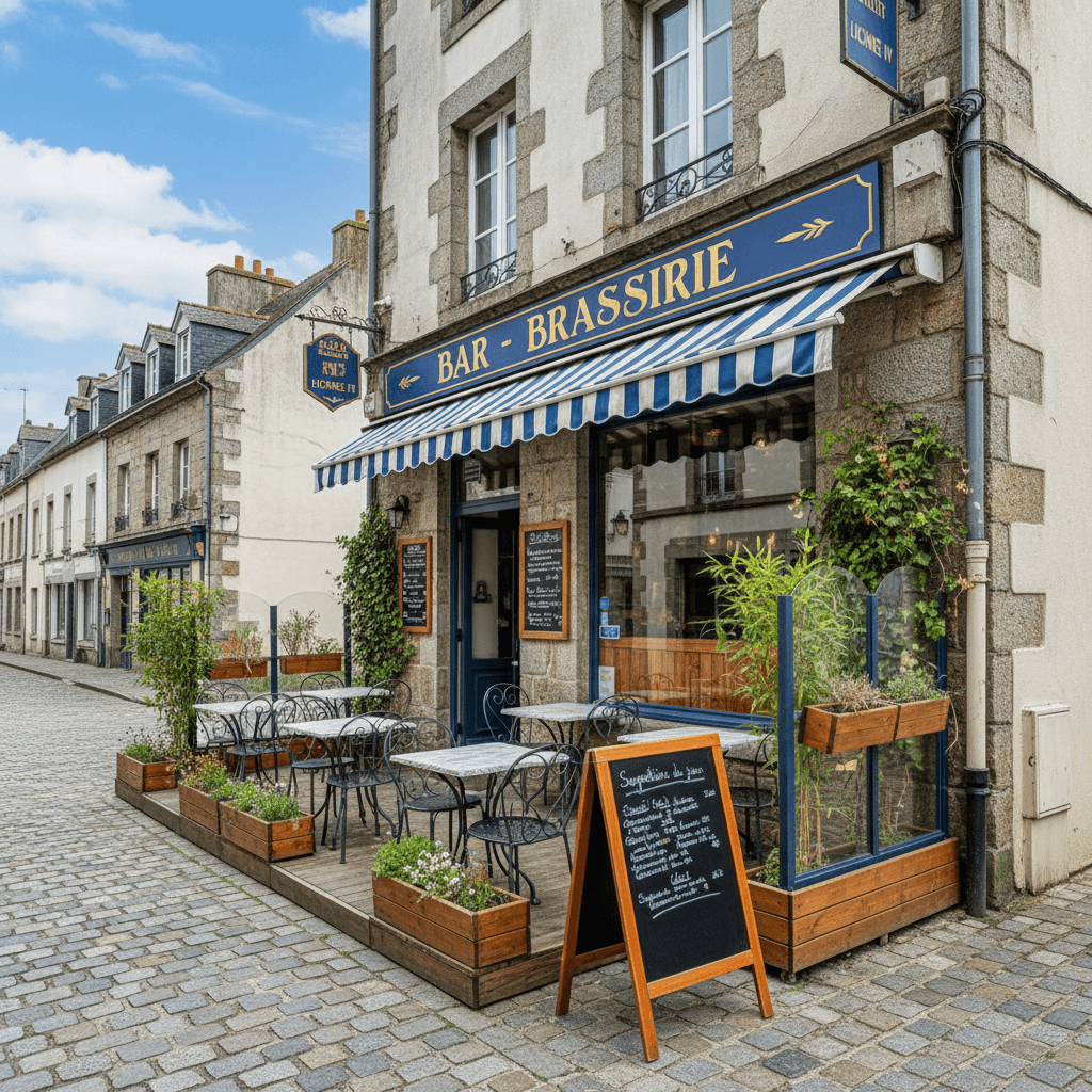 Bar-brasserie 100m² à Saint-Pol-De-Léon : terrasse - licence IV