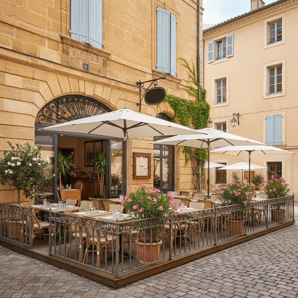 Restaurant 163m² à Montpellier : terrasse - licence IV