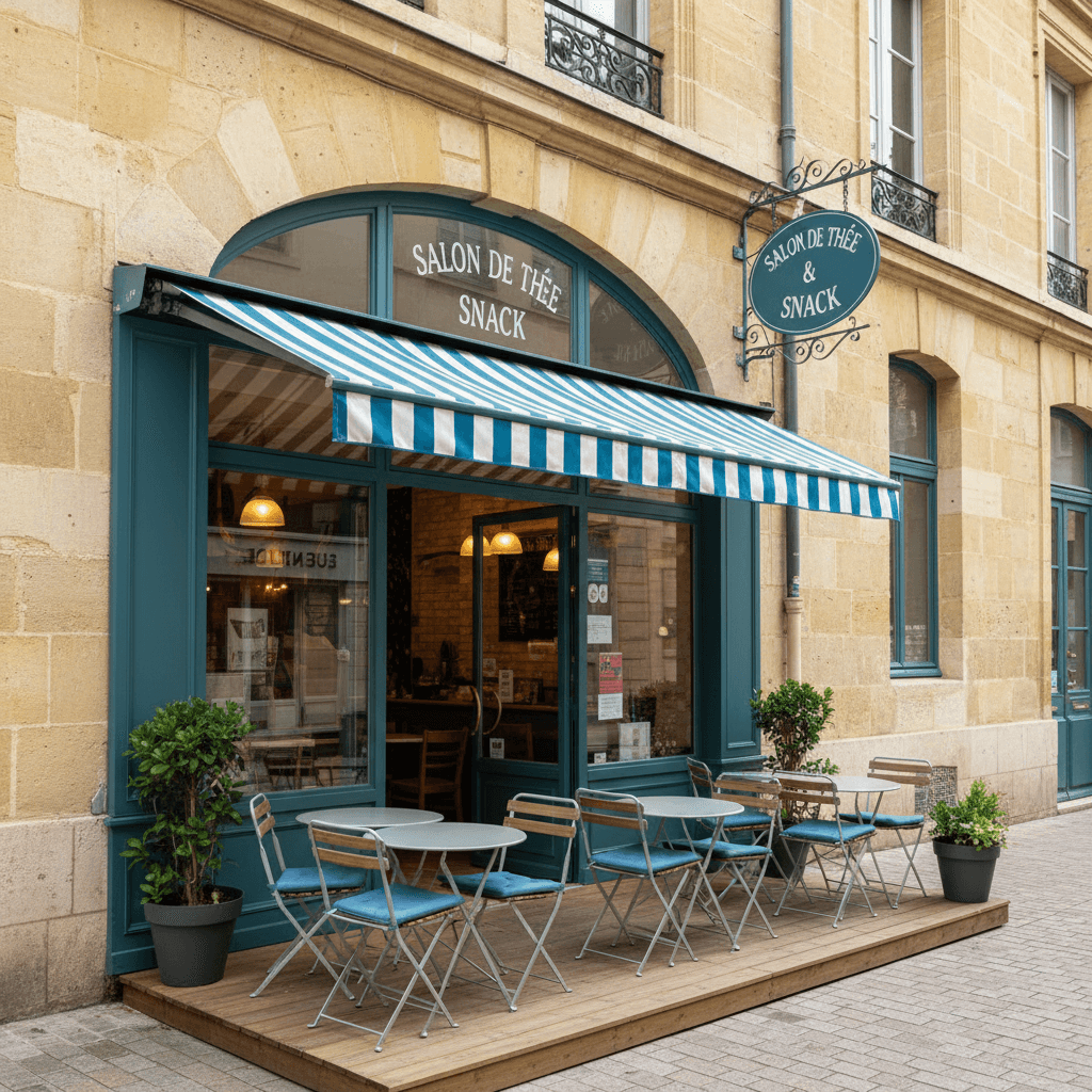 Snack 76m² à Bordeaux : terrasse