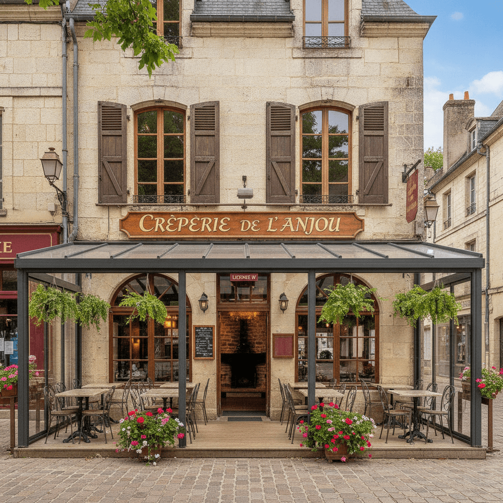 Restaurant à Baugé-En-Anjou : terrasse - licence IV - Image 1