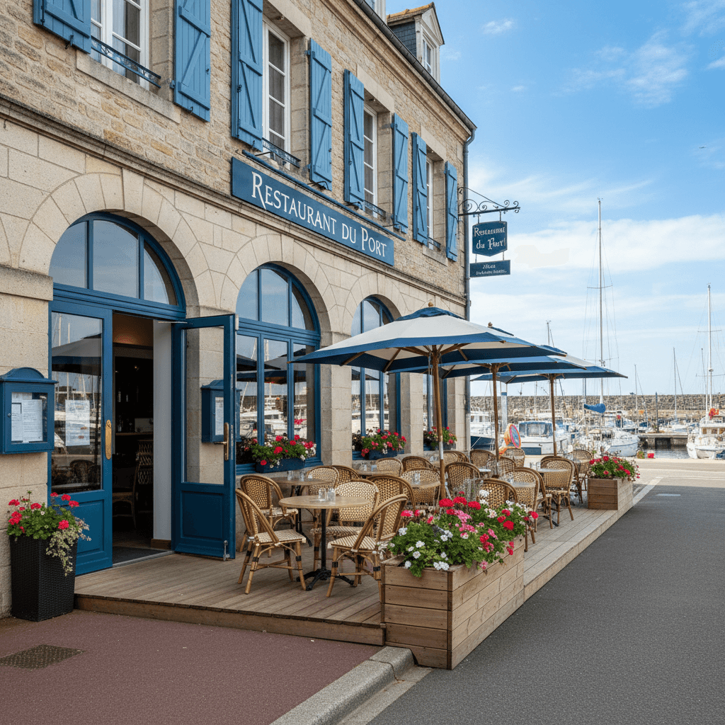Restaurant 150m² à Grandcamp-Maisy : terrasse - licence IV - Image 1