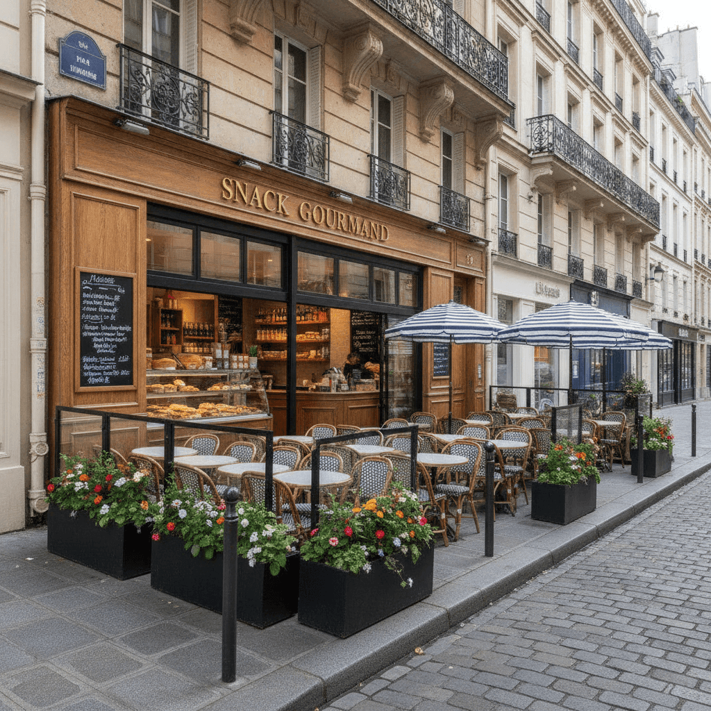 Snack 80 couverts à Paris : terrasse