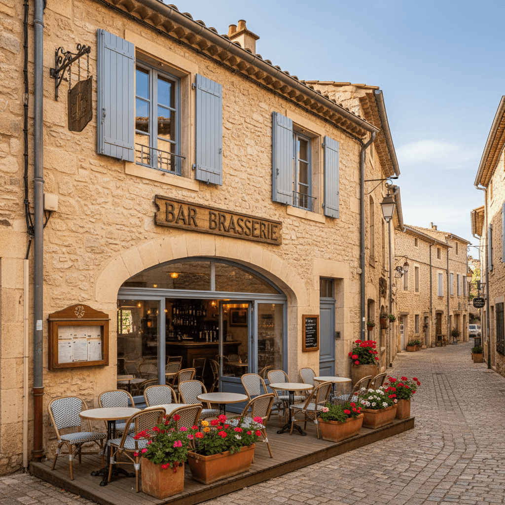 Bar-brasserie 90m² à Moustiers-Sainte-Marie : terrasse - licence IV - Image 1