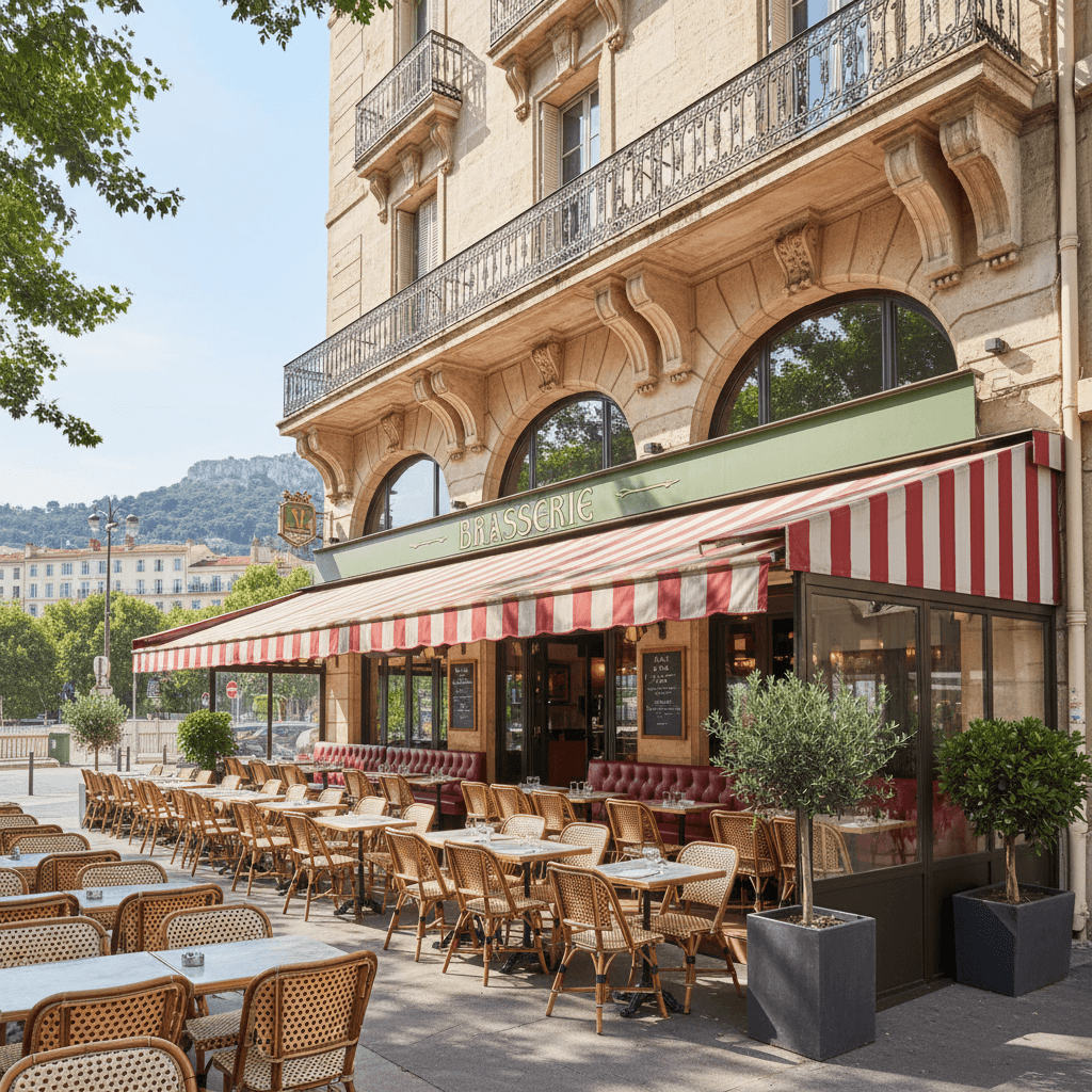 Bar-brasserie 190m² à Marseille : terrasse - licence IV