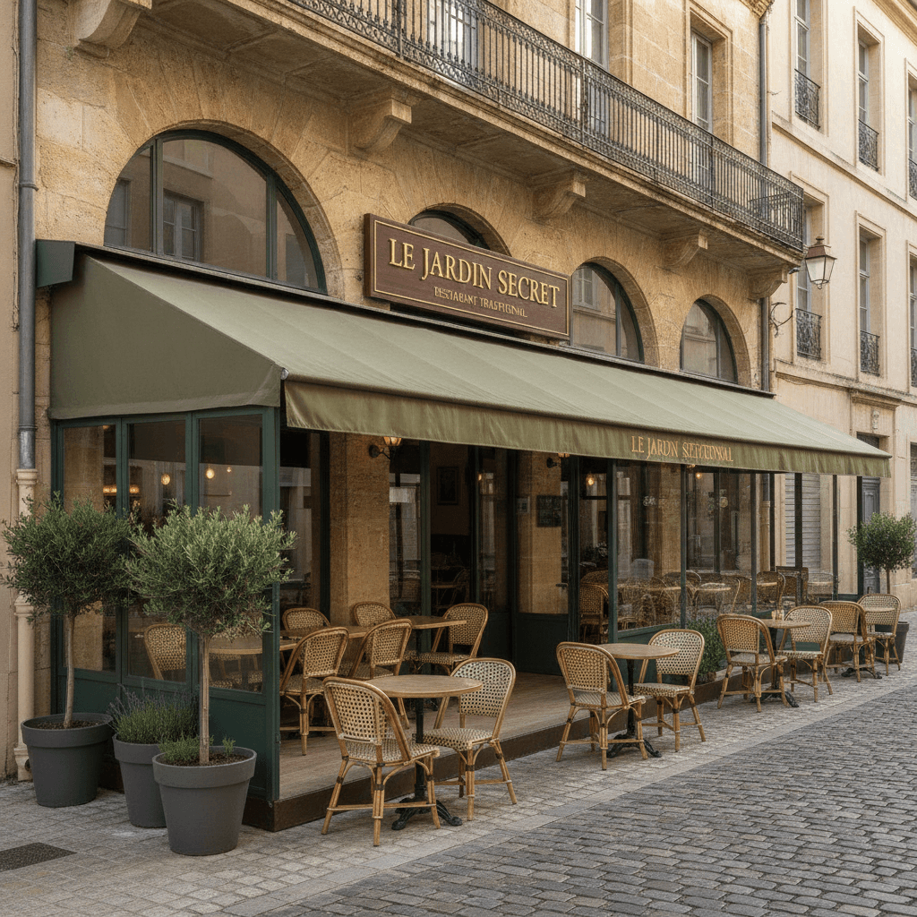 Restaurant à Nîmes : terrasse - extraction - Image 1
