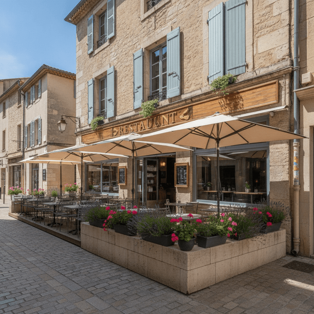Restaurant 250m² à Aix-En-Provence : terrasse - cuisine équipée