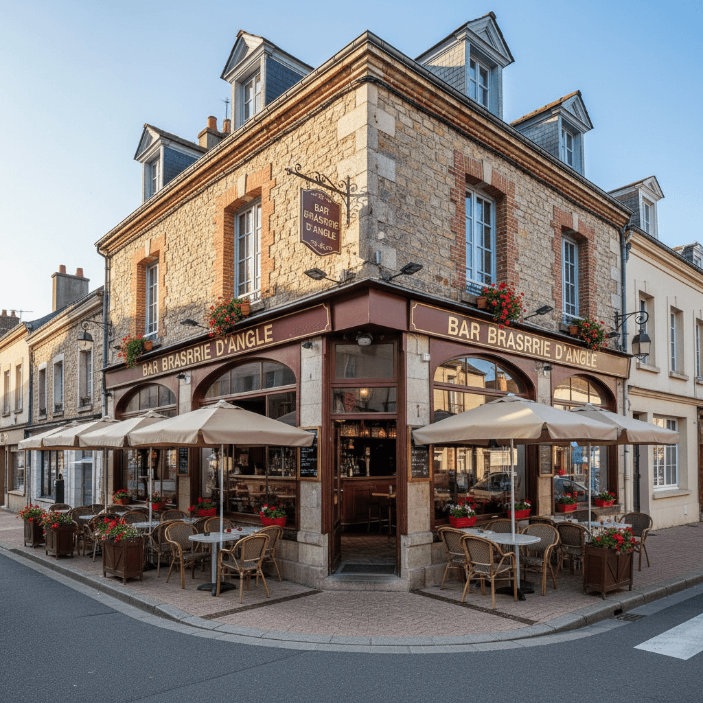 Bar-brasserie 60m² à Les Authieux : terrasse - licence IV - Image 1