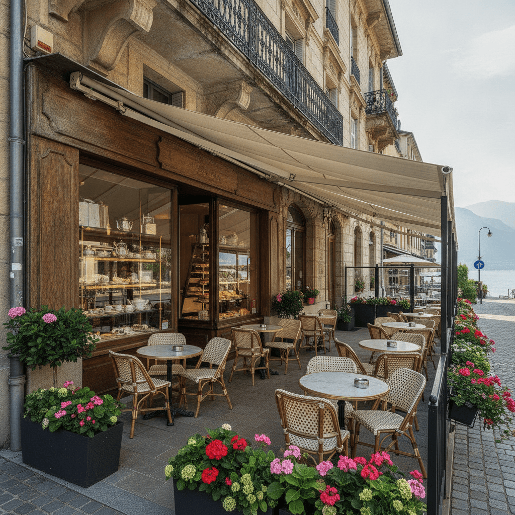 Snack 80m² à Évian-Les-Bains : terrasse - Image 1