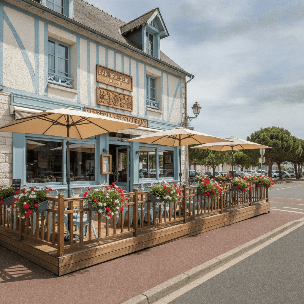 Bar-brasserie à La Tranche-Sur-Mer : terrasse - licence IV - Image 1