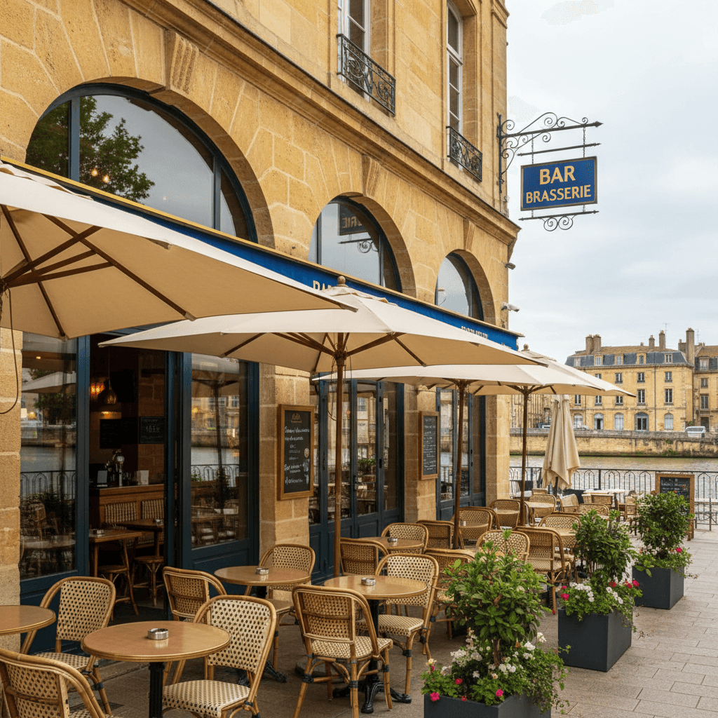 Bar-brasserie 127m² à Bordeaux : terrasse - licence IV