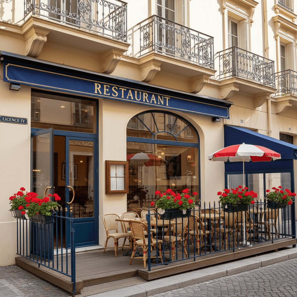 Restaurant à Nice : terrasse - licence IV