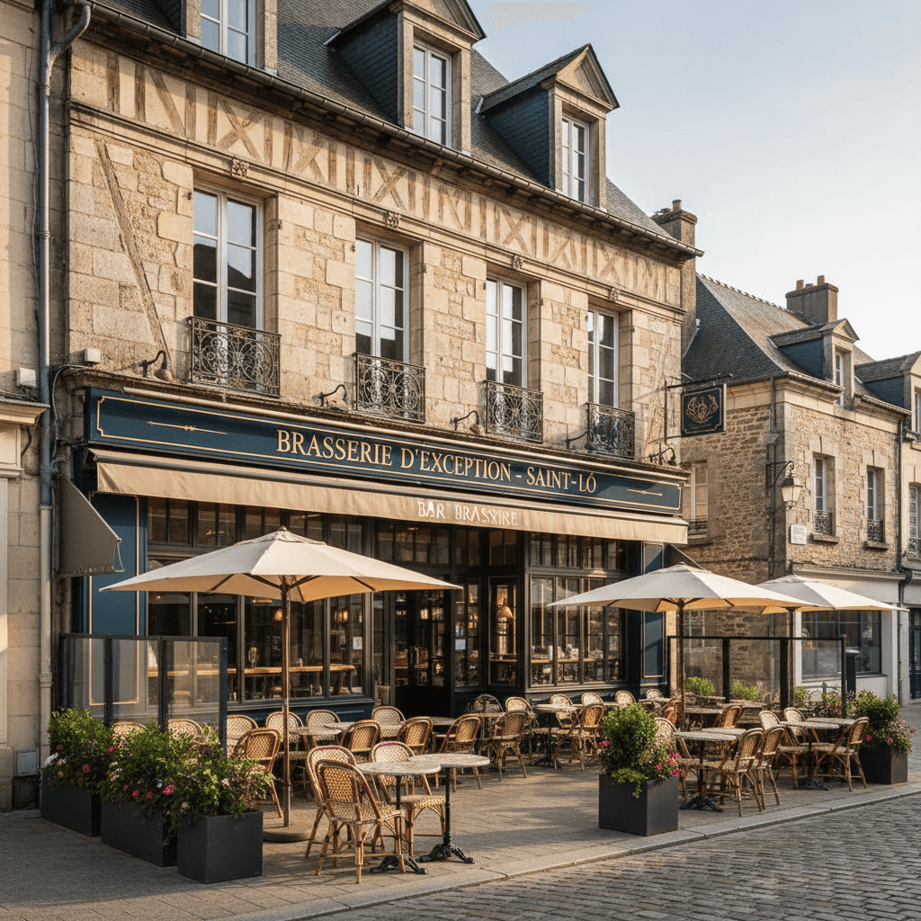 Bar-brasserie à Saint-Lô : terrasse - Image 1