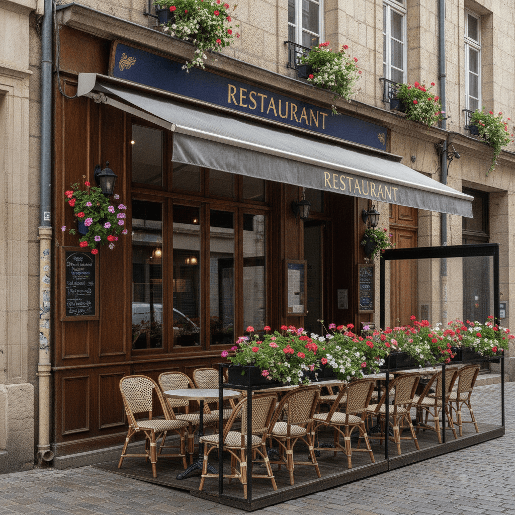 Restaurant 97m² à Nantes : terrasse - licence IV