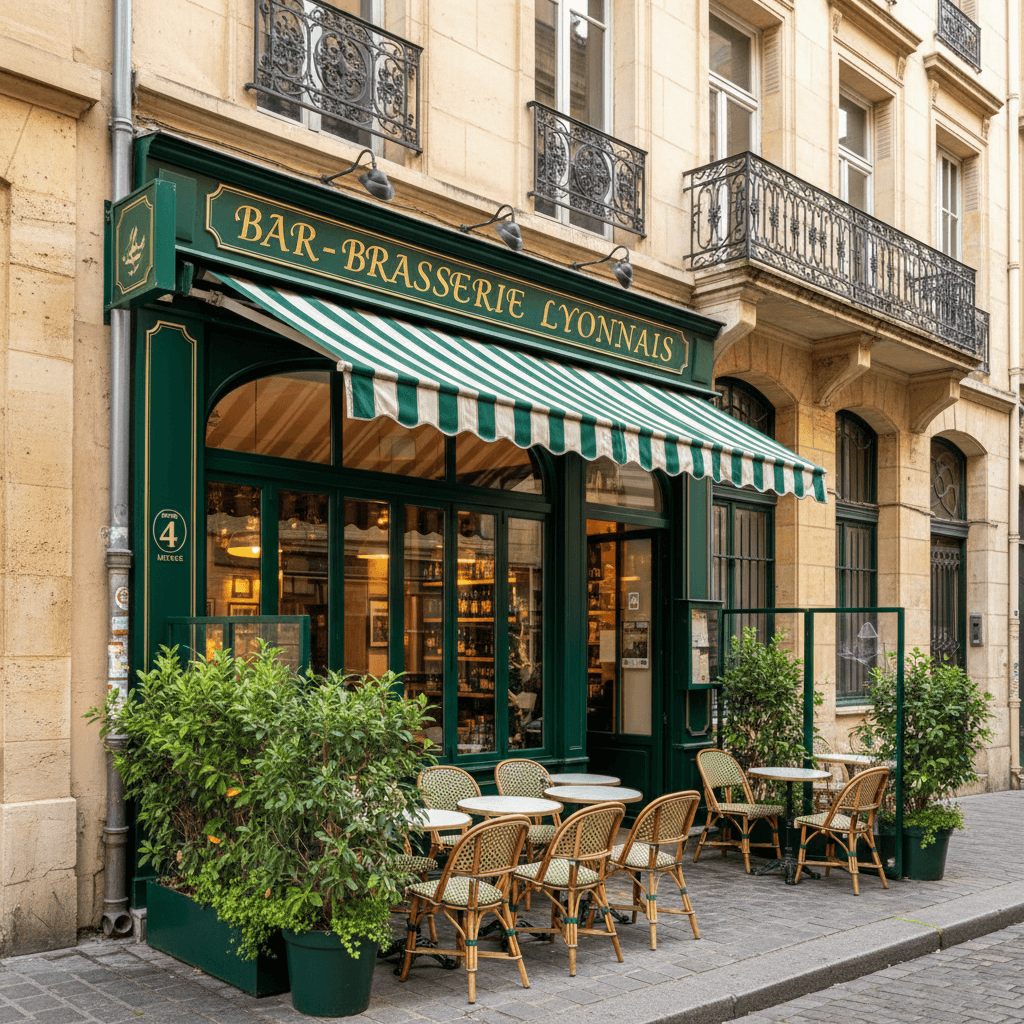 Bar-brasserie 217m² à Lyon : terrasse - licence IV