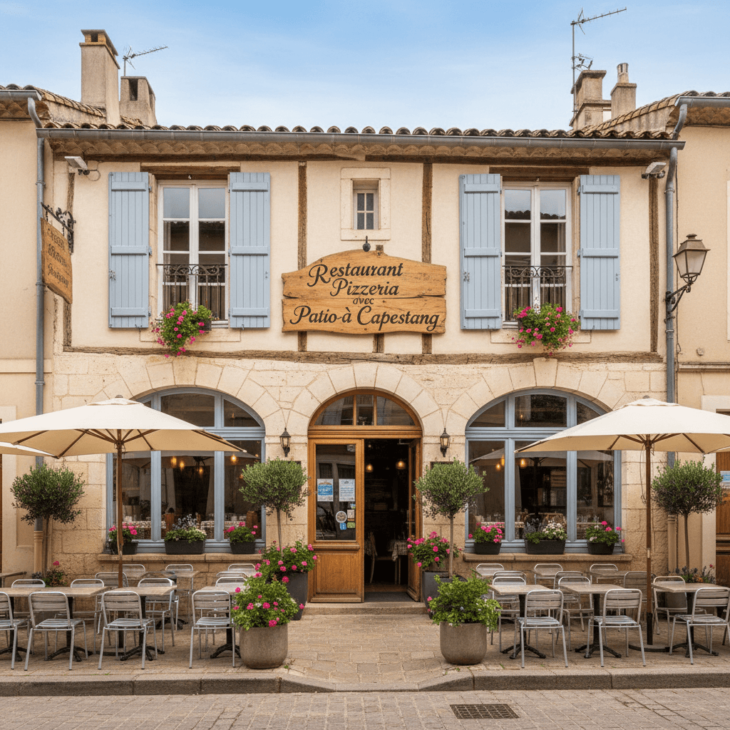 Restaurant 150m² à Capestang : terrasse - licence IV - Image 1