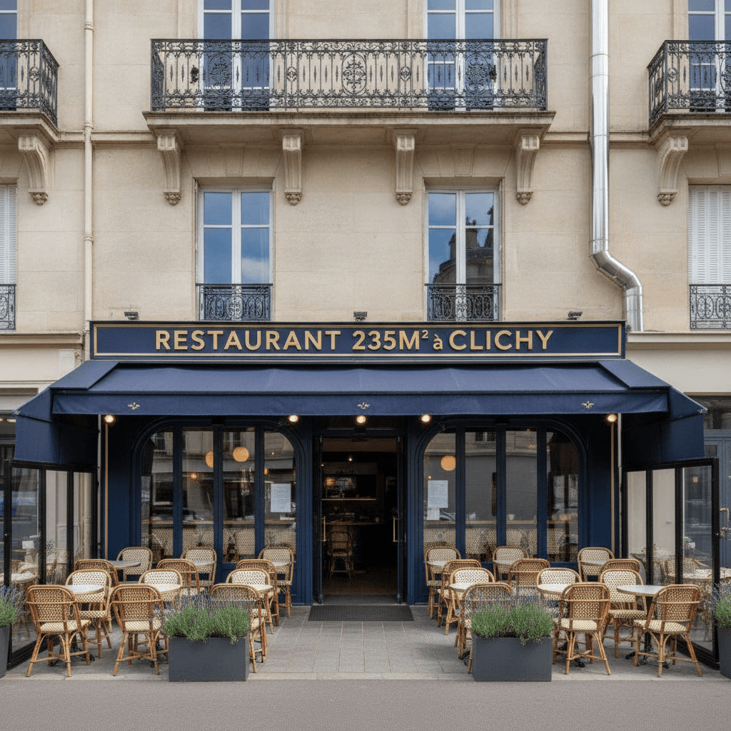 Restaurant 235m² à Clichy : extraction