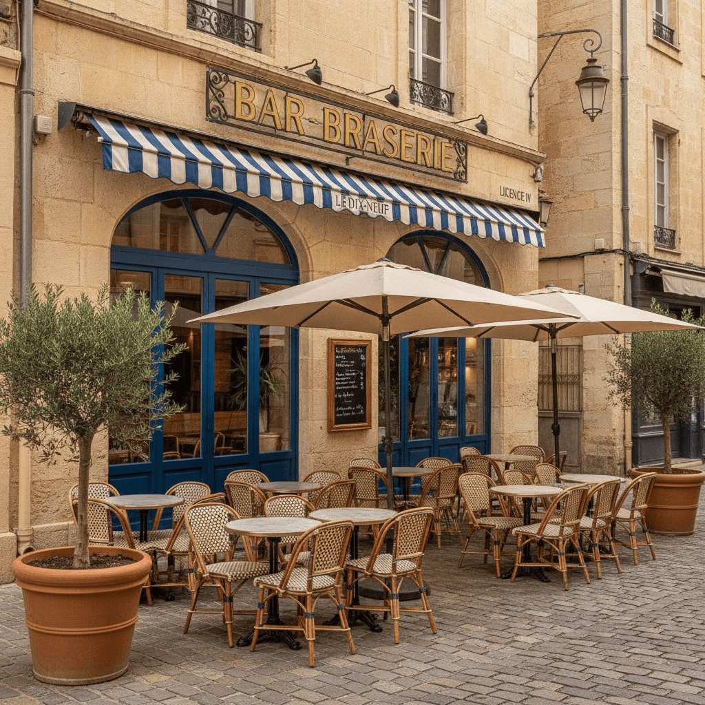 Bar-brasserie 179m² à Montpellier : terrasse - licence IV