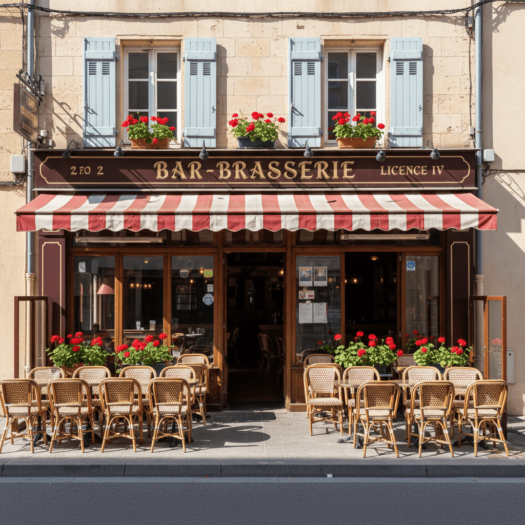 Bar-brasserie 75m² à Perpignan : terrasse - licence IV