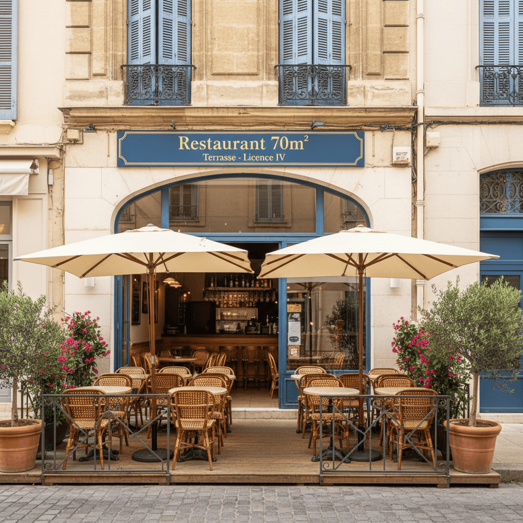Restaurant 70m² à Marseille : terrasse - licence IV - Image 1