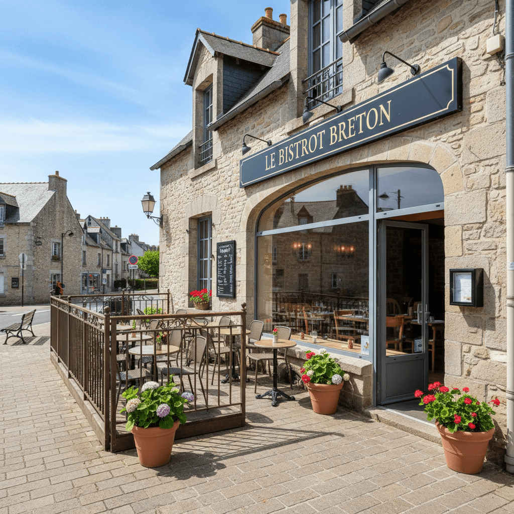 Restaurant à Saint-Brieuc : terrasse - licence IV - Image 1
